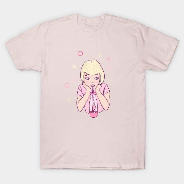 Cute Girl Design T-Shirt by uveyiknur